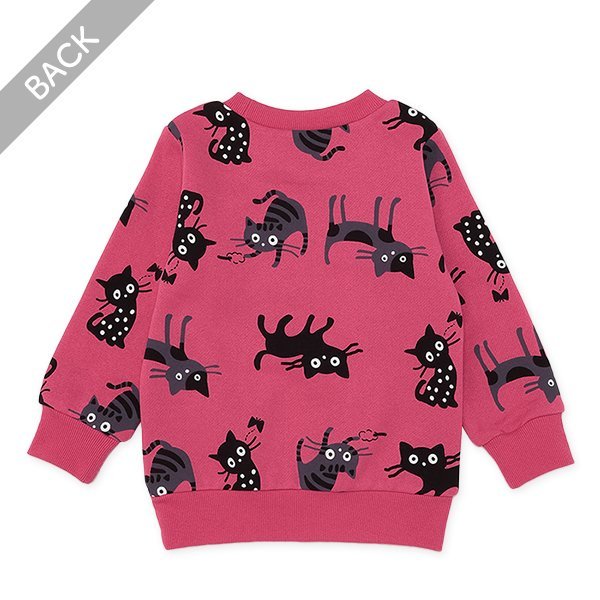 西松屋 ELFINDOLL 裏起毛ねこ総柄トレーナー 正規品