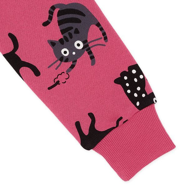 西松屋 ELFINDOLL 裏起毛ねこ総柄トレーナー 正規品