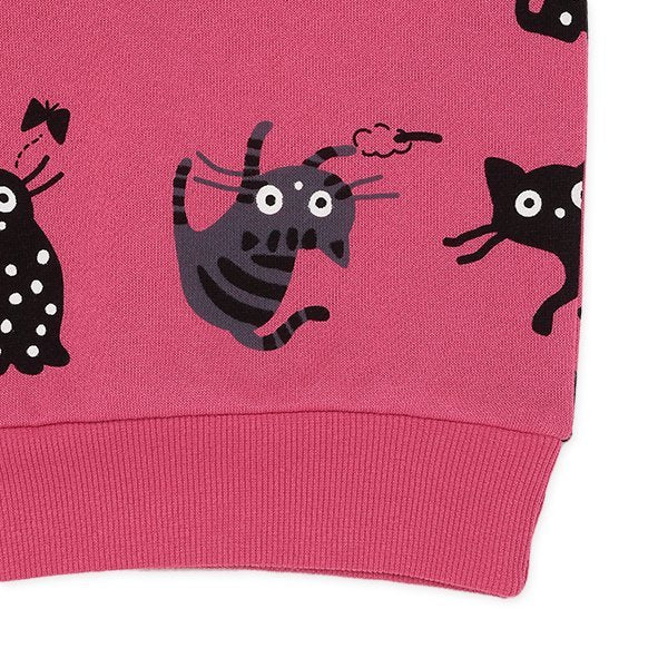 西松屋 ELFINDOLL 裏起毛ねこ総柄トレーナー 正規品