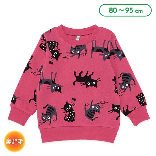 西松屋 ELFINDOLL 裏起毛ねこ総柄トレーナー 正規品