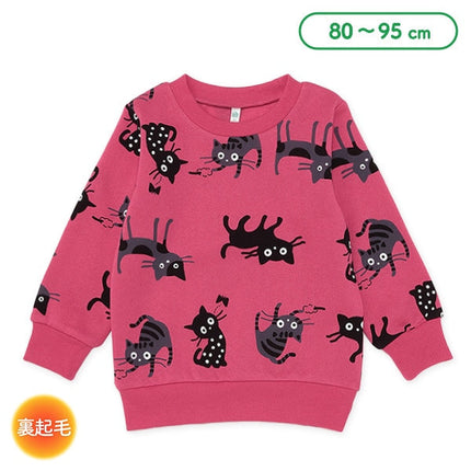 西松屋 ELFINDOLL 裏起毛ねこ総柄トレーナー 正規品