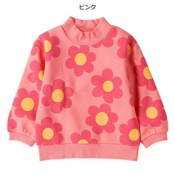 西松屋 ELFINDOLL 裏起毛花柄モックネックトレーナー 正規品