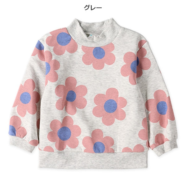 西松屋 ELFINDOLL 裏起毛花柄モックネックトレーナー 正規品