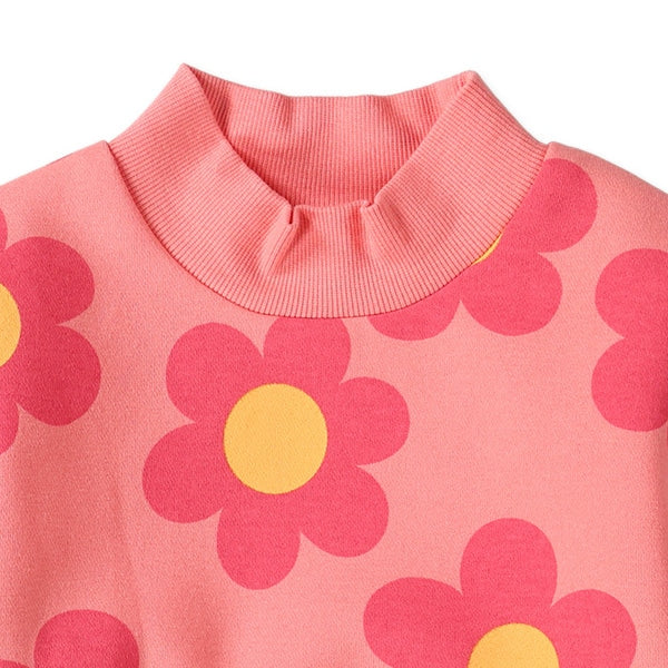 西松屋 ELFINDOLL 裏起毛花柄モックネックトレーナー 正規品