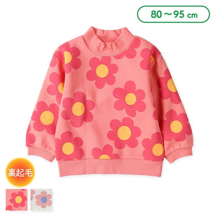 西松屋 ELFINDOLL 裏起毛花柄モックネックトレーナー 正規品