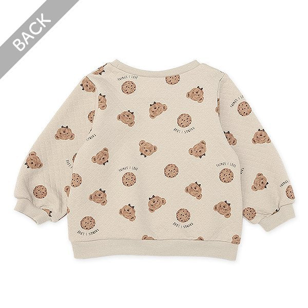 西松屋 ELFINDOLL ニットキルト総柄トレーナー 正規品