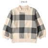 西松屋 ELFINDOLL 裏起毛チェックモックネックトレーナー 正規品
