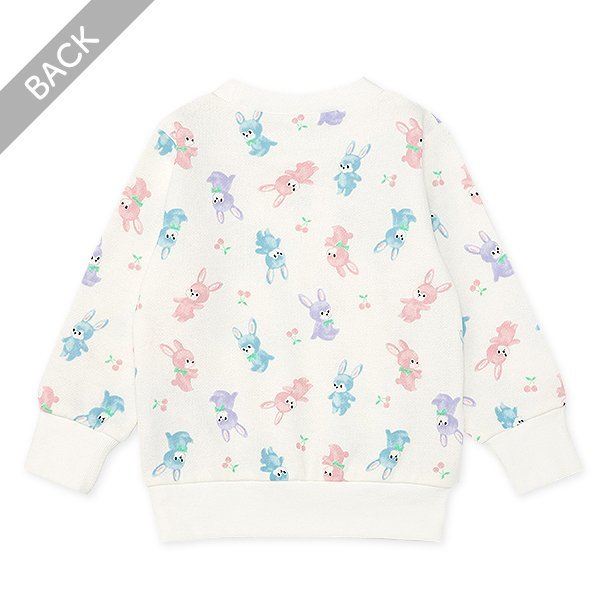 西松屋 ELFINDOLL 裏起毛カラフルうさぎトレーナー 正規品