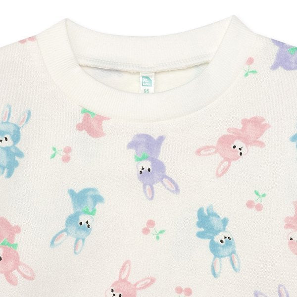 西松屋 ELFINDOLL 裏起毛カラフルうさぎトレーナー 正規品