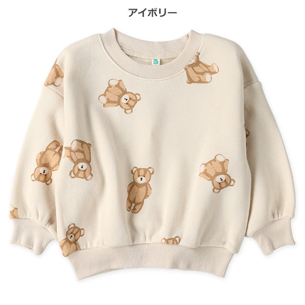 西松屋 ELFINDOLL 裏起毛くま総柄トレーナー 正規品