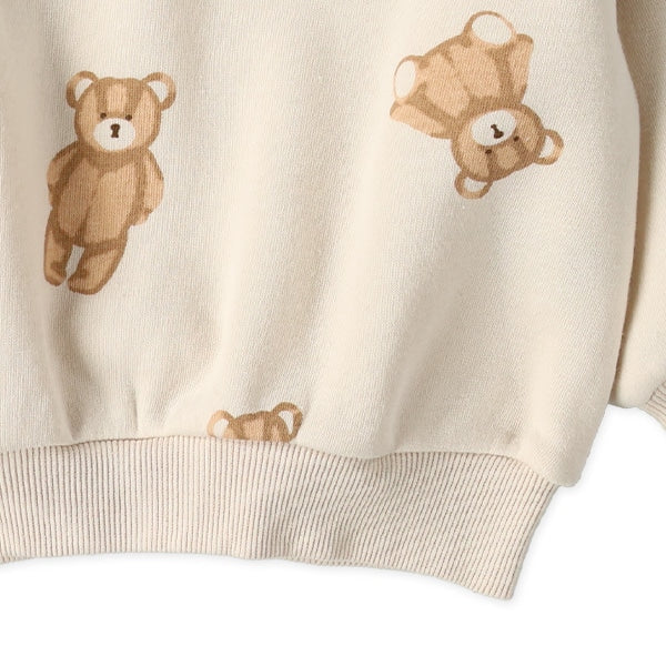 西松屋 ELFINDOLL 裏起毛くま総柄トレーナー 正規品