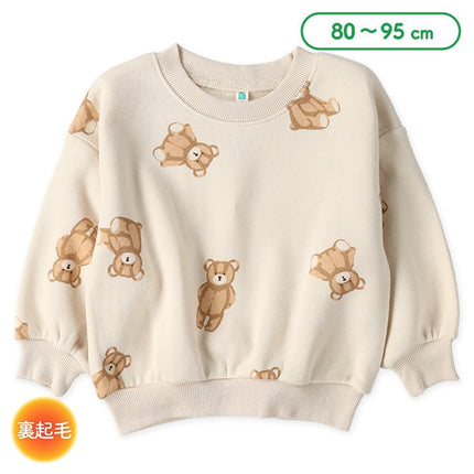 西松屋 ELFINDOLL 裏起毛くま総柄トレーナー 正規品