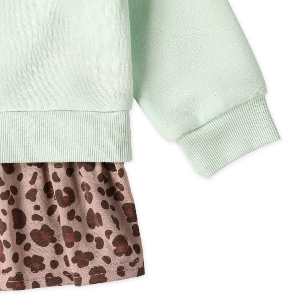 西松屋 ELFINDOLL 裏起毛裾総柄フリルトレーナー 正規品