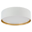 BILBAO Gold Fabric Flush Mount Ceiling Light for Bedroom, Hallway & Living Room