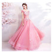 Off-shoulder Bridal Floor-length Yarn Wedding Toast Dress Wedding Dinner Dress