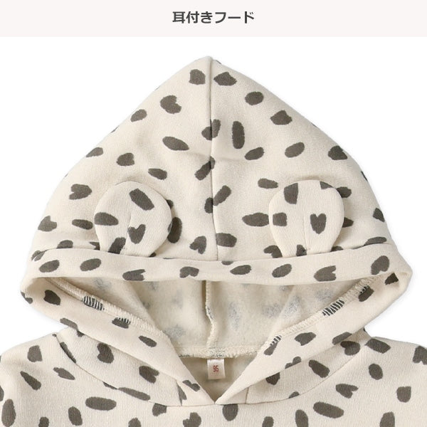 西松屋 ELFINDOLL 裏起毛アニマル柄耳付きパーカー 正規品