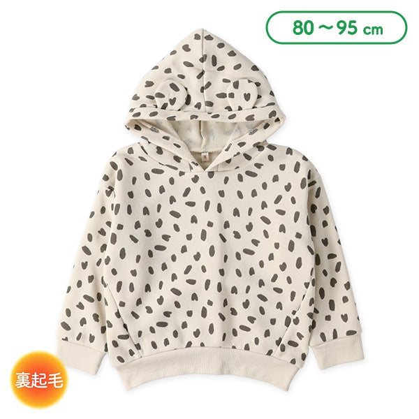 西松屋 ELFINDOLL 裏起毛アニマル柄耳付きパーカー 正規品