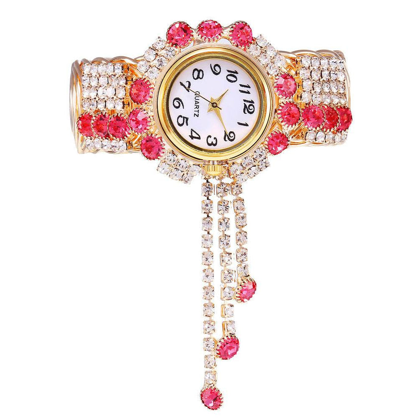 Ladies Fashion Rhinestone Bracelet Watch - Quartz