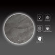 Luna Round LED Mirror Frameless – Copper-free Tempered Glass -30