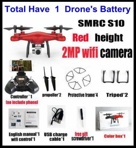 Sales Promotion WiFi 2MP Camera With S10 SMRC FPV Quadcopter Drone Helicopter UAV Micro Remote Control Toy RACER KIT Aircraft