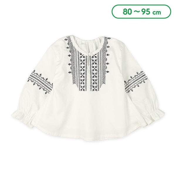 西松屋 ELFINDOLL ツイル胸袖刺繍ブラウス正規品
