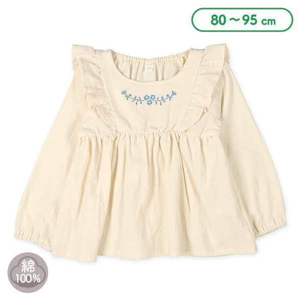 西松屋 ELFINDOLL 楊柳肩フリル長袖ブラウス正規品