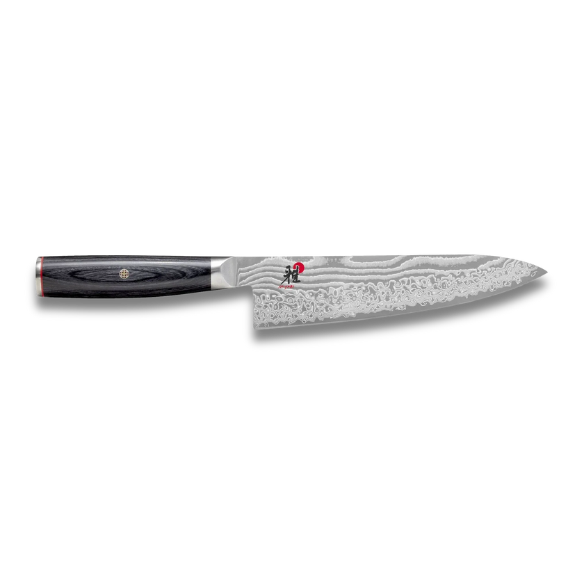 Couteau de chef Gyutoh Miyabi Kaizen II 5000FCD 8″ – Acier damassé, cœur FC61 trempé à froid