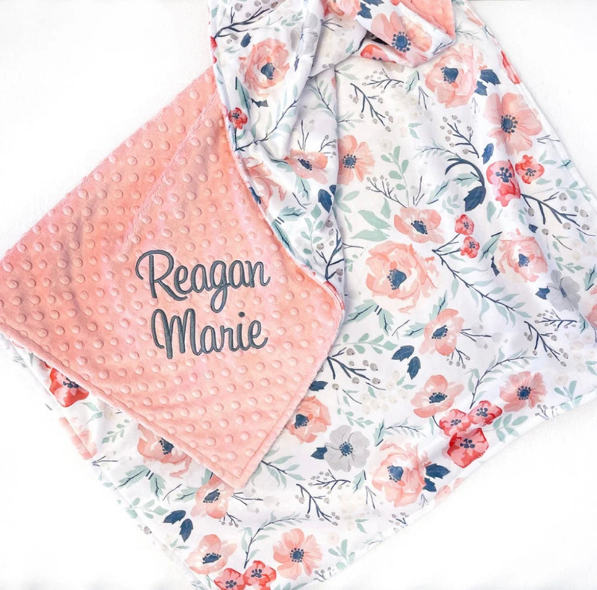 Minky Baby Blanket -  2 Colour Options Available