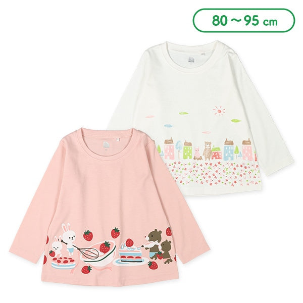 西松屋 ELFINDOLL 裾アニマルスイーツ長袖Tシャツ正規品