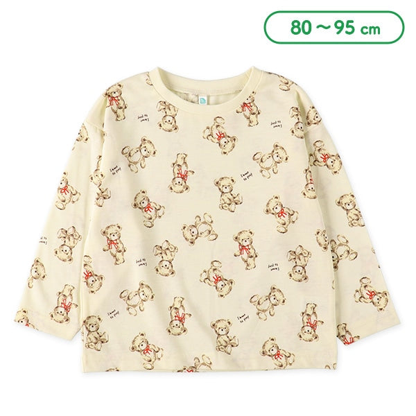 西松屋 ELFINDOLL くま総柄長袖Tシャツ正規品