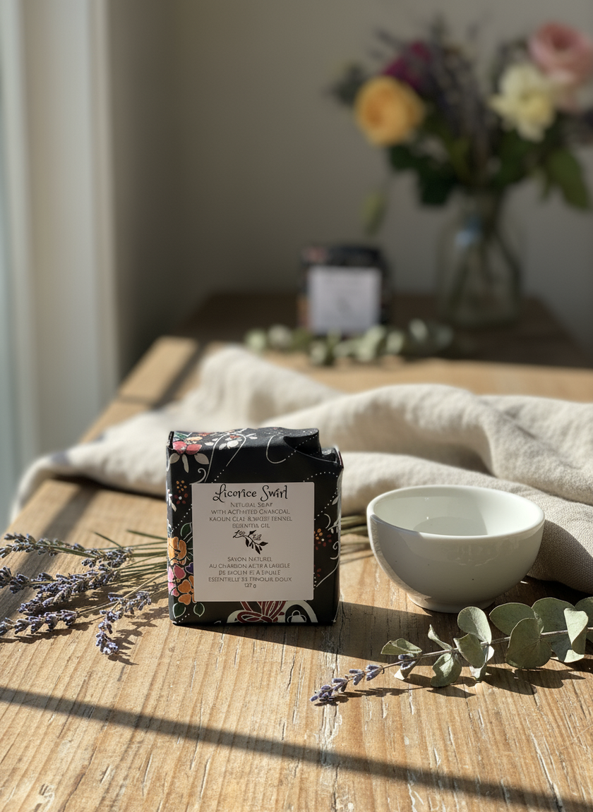 Licorice Swirl Soap- Live Full (Nelson,BC)