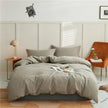 100% Cotton Sanding Duvet Cover Set - Thickened Solid Colour for Autumn and Winter