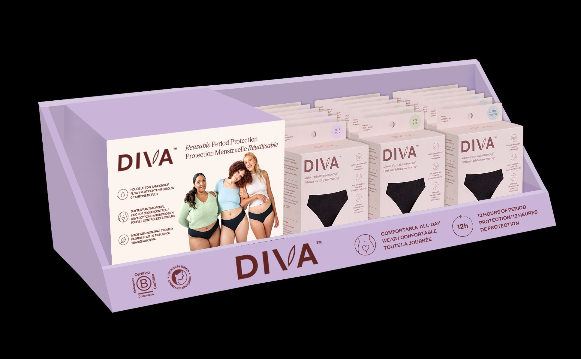 Diva International - Period Underwear Counter Dsply 18 U (1disp)