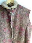 Coldwater Creek Faux Suede Floral Vest
