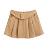 European And American Style College Style High Waist Mini Pleated Skirt
