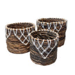 Banana Leaf & Macrame Apex Planter Basket
