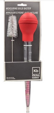 KITCHEN BASICS - Baster w/cleaning brush Red