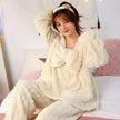 Coral Velvet Home Dress Flannel Pajamas