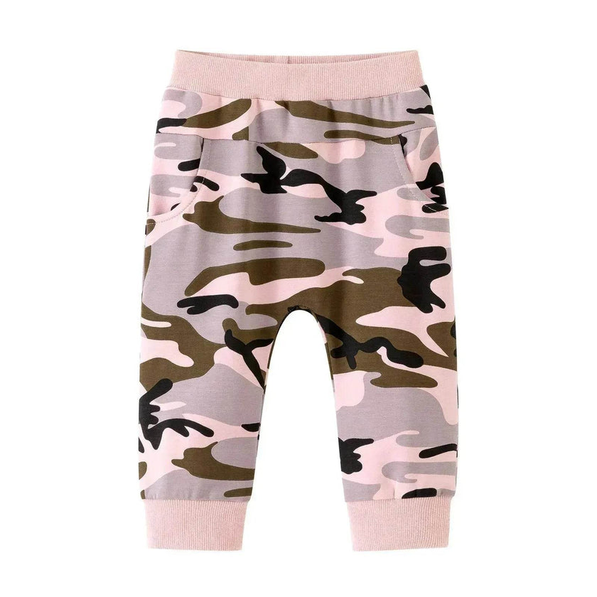 Two piece for girls Long Sleeve Sweater Camouflage Trousers Suit for girls