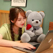 New Lovely Hug Roses Teddy Bear Stuffed Soft Animal Dolls Nice Birthday Gift Girlfriend Valentine's Day