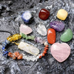 Crystal Jade Chakra Combination Set Love Hexagon Pillar 4pcs Jewelry set