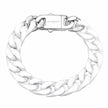 Spliced White Ceramic Cuban Link Chain Bracelet