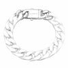 Spliced White Ceramic Cuban Link Chain Bracelet