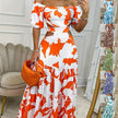 Off Shoulder Summer Maxi Dress Hollow out Cute Flowy dress