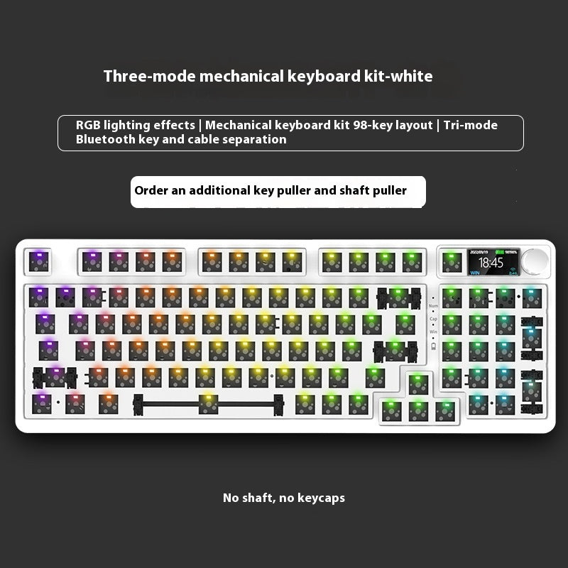 98-Key Wireless Bluetooth Mechanical Keyboard – Triple-Mode Gaming & Office | 30 Styles