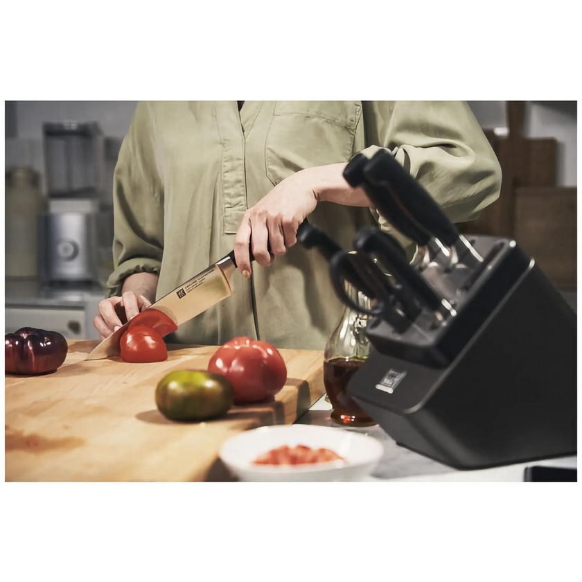 ZWILLING 7-Piece Knife Block Set with Sharpening Function – Stylish Anthracite Design, Made in Germany