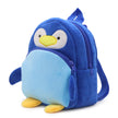 Cute Penguin Plush Kids Backpack – Blue Cartoon Toddler Bag