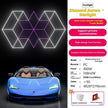 480W Honeycomb LED Car Detailing Station Light 2.4x4.8m 50000H Car Wash Shop Bay Light