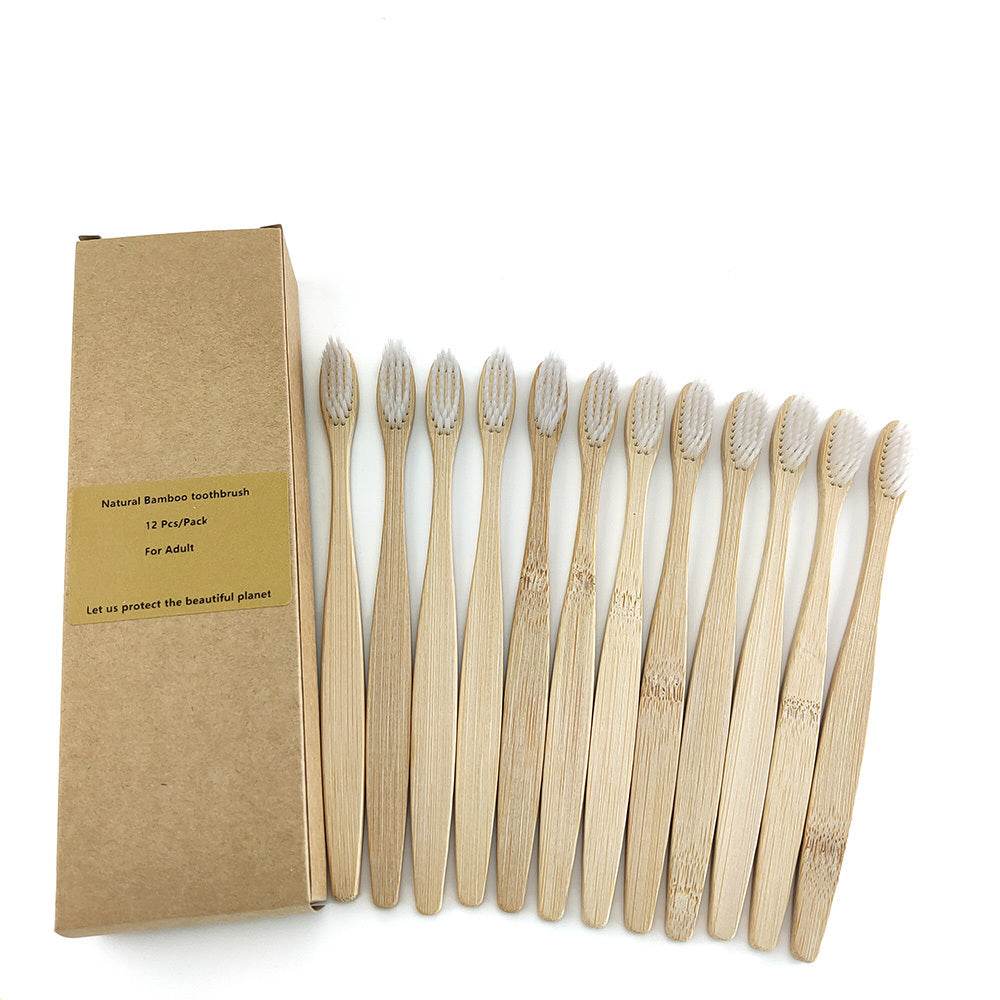 Eco friendly 12 Bamboo toothbrushes