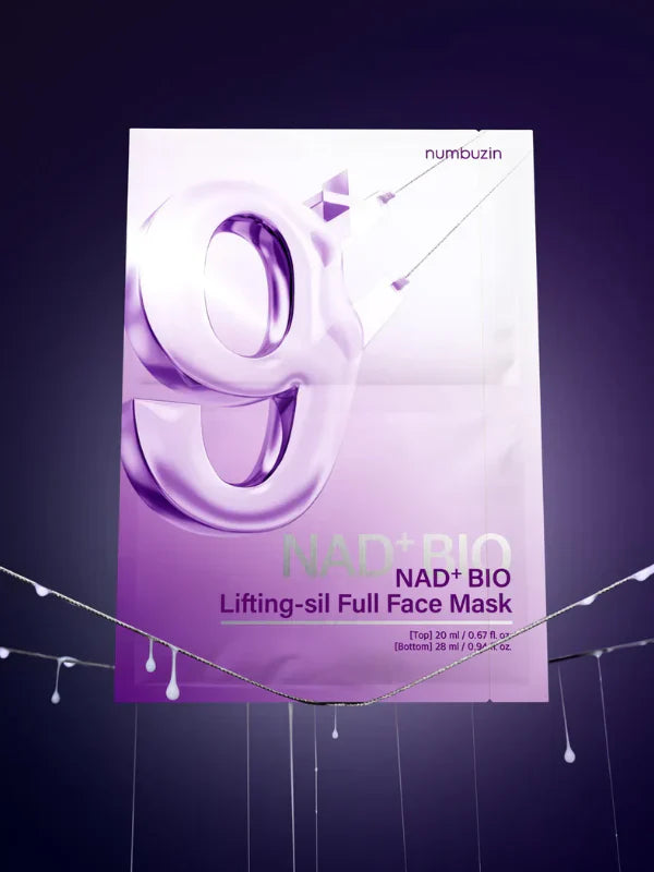 numbuzin No.9 NAD Bio Lifting Full Cover Facial Mask 48ml - 1 BOX / 4 PCS